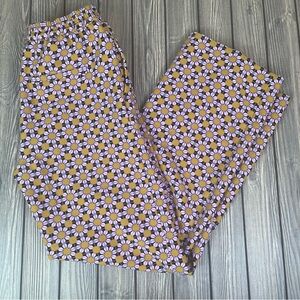 Urban Outfitters Floral Groovy 70s Print Wide Leg Pants Women's Medium